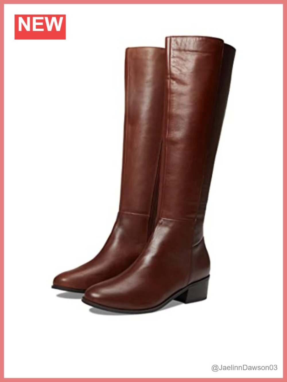 Women's Knee-High Pull-On Leather Equestrian Boots Memory Foam
